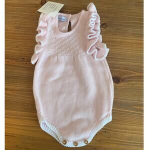 Mi Lucero Pink Ruffle Romper NWT size 6 mo